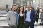 Amsterdam 30 september 2014
Kelly Kruger, Darin Brooks, Kim Matula, Scott Clifton, Ashleigh Brewer en Ferry Doedens uit de Amerikaanse soapserie The Bold and the Beautiful tijdens opnames op de dam in Amsterdam.