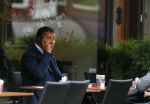 Amsterdam 8 oktober 2014
Henk ten Cate op terras bij v Dam