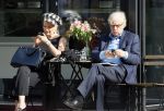 Amsterdam 4 oktober 2014
Henk v d Meijden en zijn vrouw Monica Strotman op terras in amstetrdam zuid.