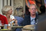 Amsterdam 18 september 2014
Jack Spijkerman op terras met een familielid.