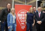Amsterdam 15 oktober 2014
Presentatie sbs6 programma het beste idee van Nederland met Britt Dekker Jochem v Gelder en de juryleden Bernd Schneider Marco Aarnink en Erlynne Bakkers in het college hotel.