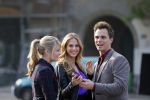 Amsterdam 30 september 2014
Kelly Kruger, Darin Brooks, Kim Matula, Scott Clifton, Ashleigh Brewer en Ferry Doedens uit de Amerikaanse soapserie The Bold and the Beautiful tijdens opnames op de dam in Amsterdam.
