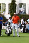 Vilamoura 10-11-12 Oktober 2014
Portugal Masters op GC Victoria
Vanwege de zware regenval gereduceerd van 72 naar 36 Holes
Marcel siem met mobiele telefoon en sigaret
Foto Peter Smulders BV