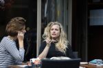Amsterdam 15 oktober 2014
Maria Kooistra op terras met Kristina Bozilovic voor intervieuw in de talkies