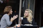 Amsterdam 15 oktober 2014
Maria Kooistra op terras met Kristina Bozilovic voor intervieuw in de talkies