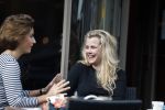 Amsterdam 15 oktober 2014
Maria Kooistra op terras met Kristina Bozilovic voor intervieuw in de talkies
