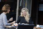 Amsterdam 15 oktober 2014
Maria Kooistra op terras met Kristina Bozilovic voor intervieuw in de talkies