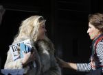 Amsterdam 15 oktober 2014
Maria Kooistra op terras met Kristina Bozilovic voor intervieuw in de talkies