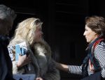 Amsterdam 15 oktober 2014
Maria Kooistra op terras met Kristina Bozilovic voor intervieuw in de talkies