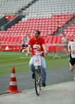 Amsterdam 12 oktober 2014
Rene Froger loopt met zoon Danny beste vriend Frank Schmitt de ajax loop ter voorbereiding op de New York marathon. Michel Kreek