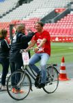 Amsterdam 12 oktober 2014
Rene Froger loopt met zoon Danny beste vriend Frank Schmitt de ajax loop ter voorbereiding op de New York marathon. Michel Kreek