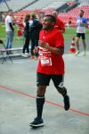 Amsterdam 12 oktober 2014
Rene Froger loopt met zoon Danny beste vriend Frank Schmitt de ajax loop ter voorbereiding op de New York marathon. Nordin Wooter