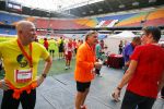 Amsterdam 12 oktober 2014
Rene Froger loopt met zoon Danny beste vriend Frank Schmitt de ajax loop ter voorbereiding op de New York marathon.