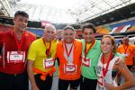 Amsterdam 12 oktober 2014
Rene Froger loopt met zoon Danny beste vriend Frank Schmitt de ajax loop ter voorbereiding op de New York marathon.