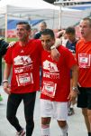 Amsterdam 12 oktober 2014
Rene Froger loopt met zoon Danny beste vriend Frank Schmitt de ajax loop ter voorbereiding op de New York marathon. Richard Knopper en Tarik Oulida