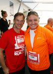 Amsterdam 12 oktober 2014
Rene Froger loopt met zoon Danny beste vriend Frank Schmitt de ajax loop ter voorbereiding op de New York marathon. Ronald de Boer