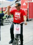 Amsterdam 12 oktober 2014
Rene Froger loopt met zoon Danny beste vriend Frank Schmitt de ajax loop ter voorbereiding op de New York marathon. Ronald de Boer