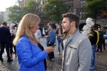 Amsterdam 30 september 2014
Kelly Kruger, Darin Brooks, Kim Matula, Scott Clifton, Ashleigh Brewer en Ferry Doedens uit de Amerikaanse soapserie The Bold and the Beautiful tijdens opnames op de dam in Amsterdam.