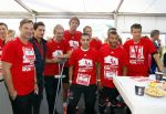 Amsterdam 12 oktober 2014
Rene Froger loopt met zoon Danny beste vriend Frank Schmitt de ajax loop ter voorbereiding op de New York marathon. Siem de Jong op Krukken Ronald de Boer Edwin v d Sar Nordin Wooter Tarik Oulida Wim Jonk
