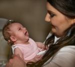 Nijmegen, 18 Oktober 2014
Sieneke met haar man Jan en baby Rosalie van 6 weken oud.
Foto Peter Smulders BV