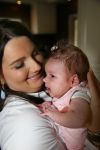 Nijmegen, 18 Oktober 2014
Sieneke met haar man Jan en baby Rosalie van 6 weken oud.
Foto Peter Smulders BV