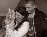 Nijmegen, 18 Oktober 2014
Sieneke met haar man Jan en baby Rosalie van 6 weken oud.
Foto Peter Smulders BV