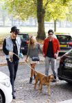 Hamburg 3 oktober 2014
Sylvie Meis verlaat haar appartement met haar nieuwe vriend Samuel Deutsch om te gaan lunchen in een restaurant.