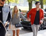 Hamburg 3 oktober 2014
Sylvie Meis verlaat haar appartement met haar nieuwe vriend Samuel Deutsch om te gaan lunchen in een restaurant.