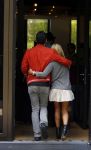 Hamburg 3 oktober 2014
Sylvie Meis verlaat haar appartement met haar nieuwe vriend Samuel Deutsch om te gaan lunchen in een restaurant.