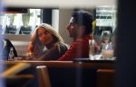 Hamburg 3 oktober 2014
Sylvie Meis verlaat haar appartement met haar nieuwe vriend Samuel Deutsch om te gaan lunchen in een restaurant.
