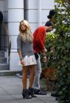 Hamburg 3 oktober 2014
Sylvie Meis verlaat haar appartement met haar nieuwe vriend Samuel Deutsch om te gaan lunchen in een restaurant.