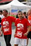 Amsterdam 12 oktober 2014
Rene Froger loopt met zoon Danny beste vriend Frank Schmitt de ajax loop ter voorbereiding op de New York marathon. Richard Knopper en Tarik Oulida