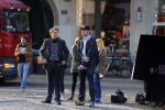 Amsterdam 30 september 2014
Kelly Kruger, Darin Brooks, Kim Matula, Scott Clifton, Ashleigh Brewer en Ferry Doedens uit de Amerikaanse soapserie The Bold and the Beautiful tijdens opnames op de dam in Amsterdam.
