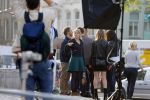 Amsterdam 30 september 2014
Kelly Kruger, Darin Brooks, Kim Matula, Scott Clifton, Ashleigh Brewer en Ferry Doedens uit de Amerikaanse soapserie The Bold and the Beautiful tijdens opnames op de dam in Amsterdam.