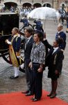 Den Haag 15 september 2015
Prinsjesdag 2015 met Koning Willem Alexander Koningin Maxima prins Constantijn en Prinses Laurentien. Dit jaar wordt de gouden koets voorlopig voor het laatst gebruikt.  Bibi barones van Zuylen van Nijevelt-den Beer Poortugael en Marco Hennis