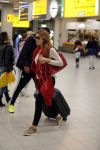 Schiphol 17 oktober 2015
Vhristie de nieuwe vriendin van Rafael v d Vaart komt aan op schiphol nadat ze 5 dagen in Sevilla is geweest.