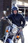 Amsterdam 30 september 2015 
Dean Saunders op zijn motor
