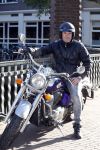 Amsterdam 30 september 2015 
Dean Saunders op zijn motor