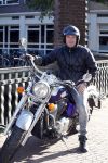 Amsterdam 30 september 2015 
Dean Saunders op zijn motor