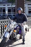 Amsterdam 30 september 2015 
Dean Saunders op zijn motor