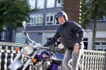 Amsterdam 30 september 2015 
Dean Saunders op zijn motor