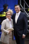 Den Haag 15 september 2015
Prinsjesdag 2015 met Koning Willem Alexander Koningin Maxima prins Constantijn en Prinses Laurentien. Dit jaar wordt de gouden koets voorlopig voor het laatst gebruikt. Emiel Roemer met vrouw