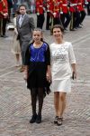 Den Haag 15 september 2015
Prinsjesdag 2015 met Koning Willem Alexander Koningin Maxima prins Constantijn en Prinses Laurentien. Dit jaar wordt de gouden koets voorlopig voor het laatst gebruikt. Esther Ouwehand met dochter