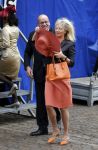 Den Haag 15 september 2015
Prinsjesdag 2015 met Koning Willem Alexander Koningin Maxima prins Constantijn en Prinses Laurentien. Dit jaar wordt de gouden koets voorlopig voor het laatst gebruikt. De hoed van de vrouw van Fred Teeven waait weg
