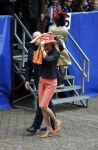 Den Haag 15 september 2015
Prinsjesdag 2015 met Koning Willem Alexander Koningin Maxima prins Constantijn en Prinses Laurentien. Dit jaar wordt de gouden koets voorlopig voor het laatst gebruikt. De hoed van de vrouw van Fred Teeven waait weg