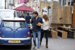 Amsterdam 6 oktober 2015 
Katja Schuurman brnegt haar vriend Freek v Noordwijk van zijn ene restaurant naar zijn andere restaurant ion Amsterdam