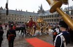 Den Haag 15 september 2015
Prinsjesdag 2015 met Koning Willem Alexander Koningin Maxima prins Constantijn en Prinses Laurentien. Dit jaar wordt de gouden koets voorlopig voor het laatst gebruikt.