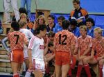 Munchen, 25 Juni 1988 Finale Europees Kampioenschap 1988
Nederland-Rusland met een eindstand van 2-0
Marco v Basten, Frank Rijkaard, Jan Wouters, Arnold Muhren, Ronald Koeman en Ruud Gullit, Johnny v t Schip, Hendri Kruzen, Johnny Bosman, Aron Winter
EK 1988