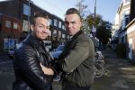 Den Haag 1 oktober 2015
Jake Hampel met zijn vrouw Lydia en hun 2 zoons bij een tatoo shop in Den Haag.