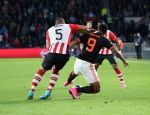 Eindhoven, 15 September 2015
CL 2015/2016
Eerste wedstrijd PSV-Manchester United, eindstand 2-1
Jeffrey Bruma in duel met Anthony Martial